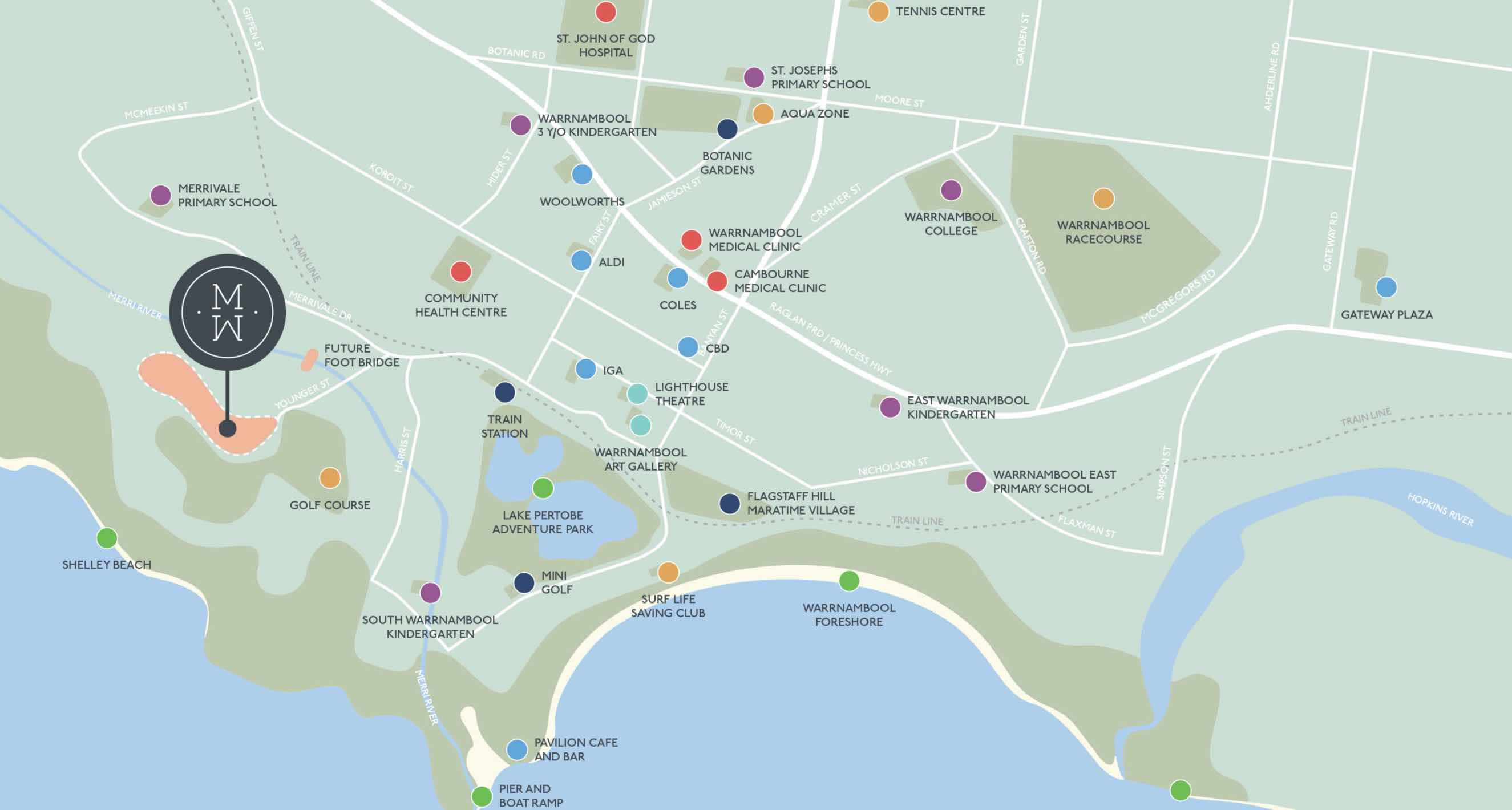 Land For Sale Mervue Estate Warrnambool OpenLot Mervue Estate Warrnambool Location Map 